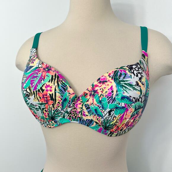 Sweet Secret Swim Underwire Top and High Rise Hipster Bikini Bottom L - Picture 2 of 10